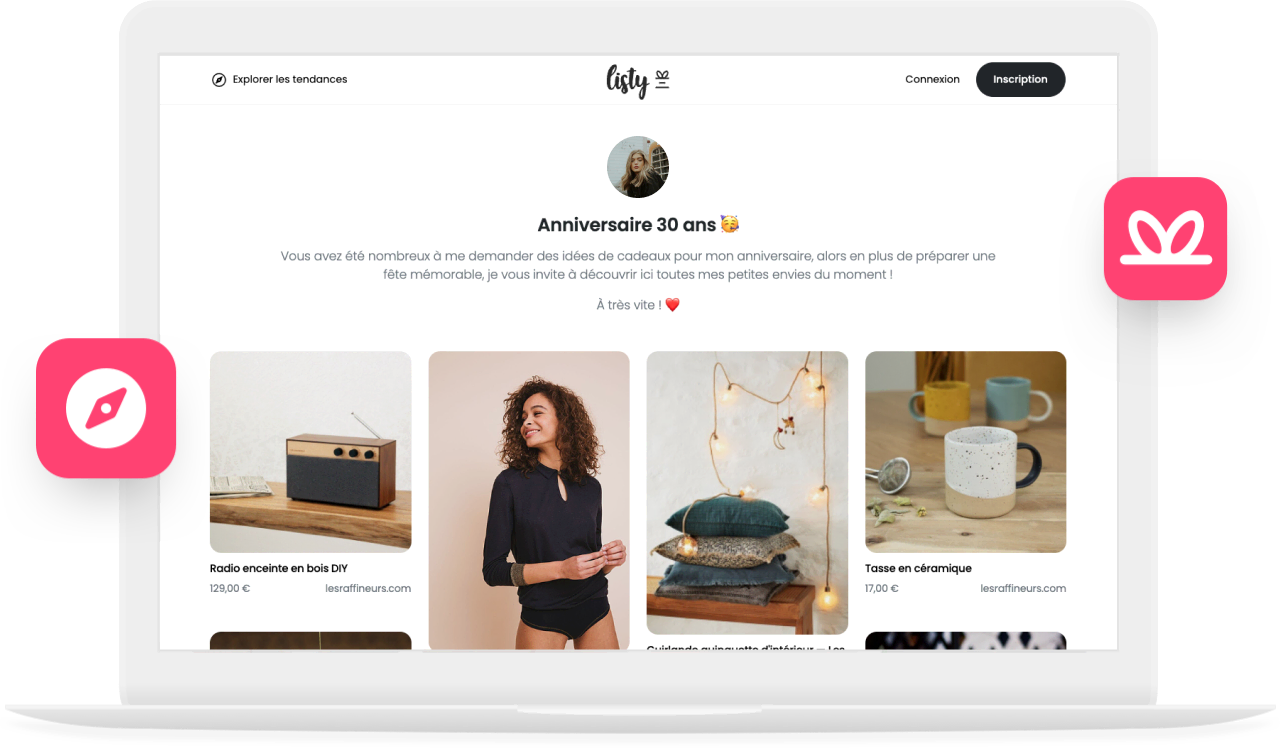Découvrez les tendances et envies cadeaux des autres membres Listy