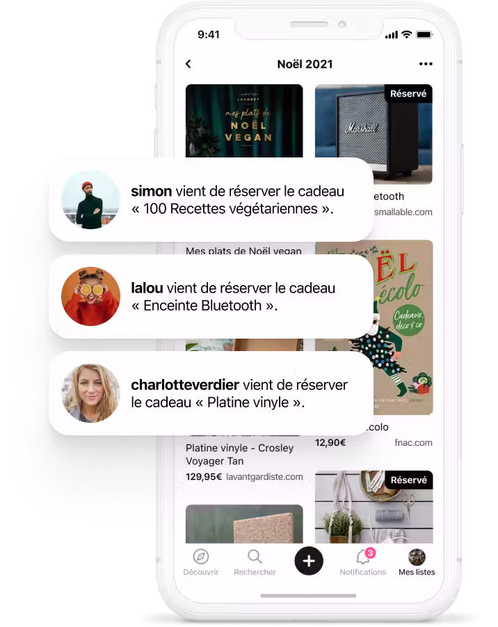 Invitez vos proches à découvrir votre liste de Noël !